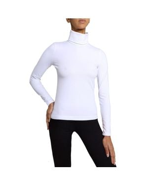 Wolford Turtleneck Top Long Sleeves - White