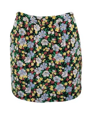 Maje Floral Mini Pencil Skirt - Green