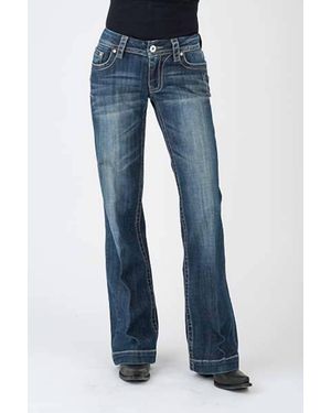 Stetson Pieced Back Pocket Jeans - Blue