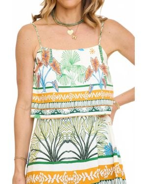 Aylaya Paradise Bird Sydney Top - Green
