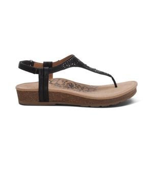 Aetrex Evelyn Thong Sandal - Brown