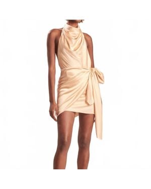AIIFOS Alexandra Silk Mini Dress - Natural