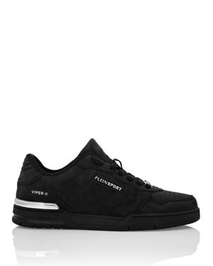 Philipp Plein Nabuk Eco Leather Lo-Top Sneakers - Black