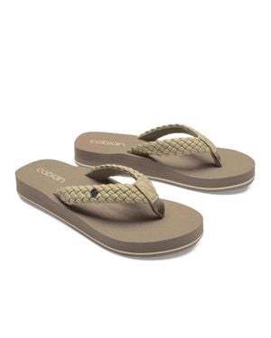 Cobian Braided Bounce Flip Flop - Gray