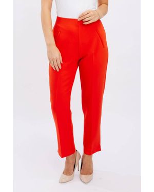 FRANK LYMAN Slim High-Waisted Pants - Red