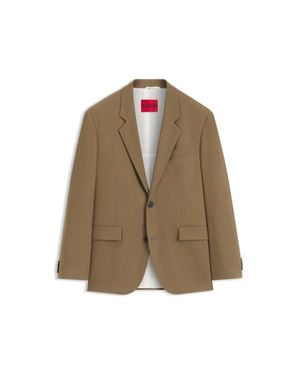 HUGO Modern-Fit Suit Jacket - Brown