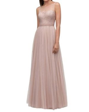 Watters Lisa Aria Lace Bridesmaid Dress - Natural