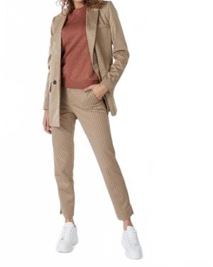 EsQualo Knitted Diamond Pants - White