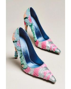 Jeffrey Campbell Good Sequin Pumps - Blue