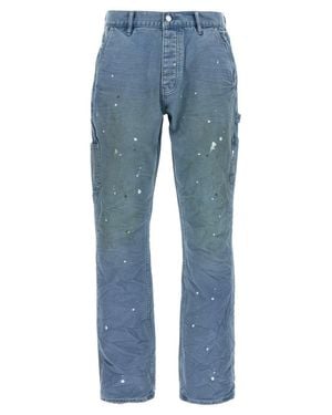 Purple 'P092 Copper Plate Carpenter' Pants - Blue
