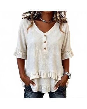 Mccolin Remi Crinkle Fabric Top - White