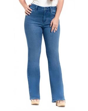 1822 Denim Mid Rise Better Butter Full Length Slim Bootcut Jeans - Blue
