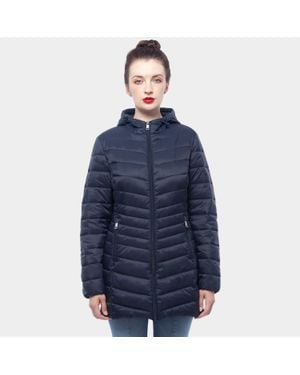 Rokka&Rolla Light Long Coat Packable Puffer Jacket - Blue