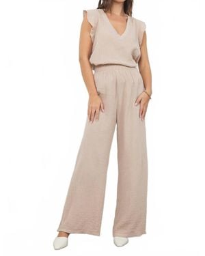Lamade Cali Chill Wide Leg Pant - Natural
