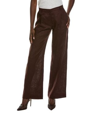 Bardot Geordy Hipster Linen Pant - Brown
