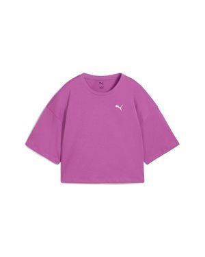 PUMA Closet Essentials Oversized Short Tee - Purple
