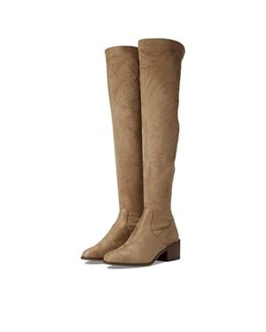 Steve Madden Georgette Boots Taupe Almond Toe Over The Knee Zogg2093 - Brown