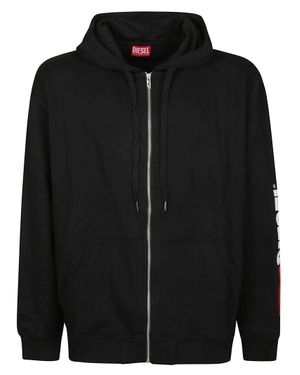 DIESEL S-Boxt Full Zip Div Hoodie - Black