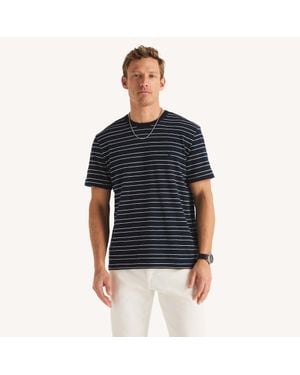 Nautica Striped Crewneck T-Shirt - Blue