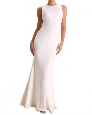 Lulus Va Va Voom Backless Sleeveless Mermaid Maxi Dress - White