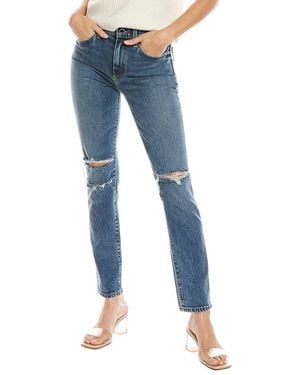 Le Jean Vivie Lina Wash Slim Stovepipe Jean - Blue