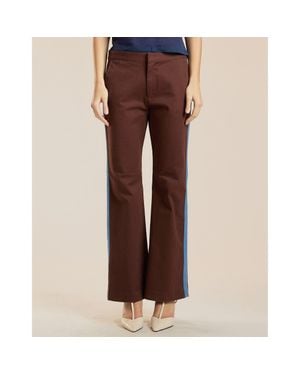 Cynthia Rowley Cotton Cropped Flared Pants - Brown