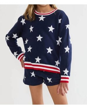 Beach Riot Girls Little Callie Sweater - Blue