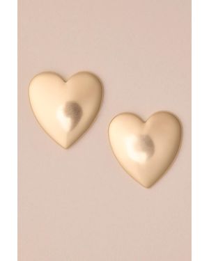 Lucky Brand Puffy Heart Stud Earring - Natural
