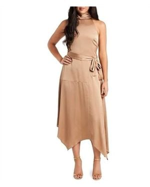 Vince Camuto Formal Long Asymmetrical Dress - Brown