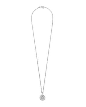 Philipp Plein 3D $Kull Crystal Cable Chain Necklace - White