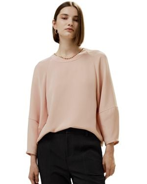 LILYSILK Round Collar Blouse With Detachable Necklace For - Natural