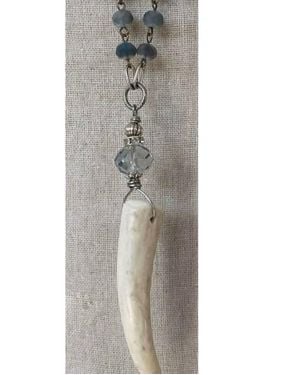 Bella Vita Deer Antler Necklace - Gray