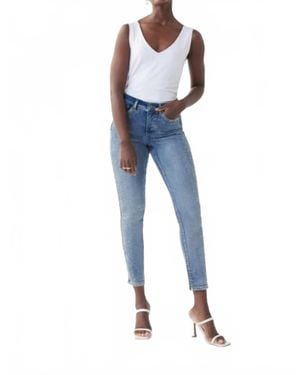 Joseph Ribkoff Rhinestone Denim Pant - Blue