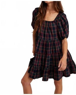 Wishlist Tartan Plaid Mini Dress - Black