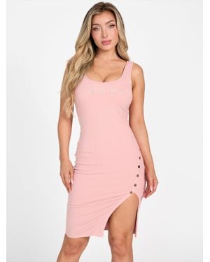 Guess Umaya Logo Midi Dress - Pink