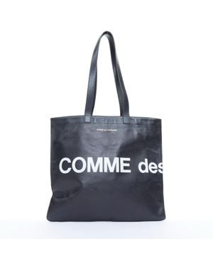 Comme des Garçons Comme Des Garcons Leather Huge Logo Shopper Tote Bag - Blue