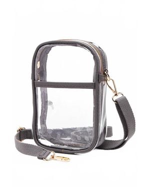 Queens Designs Clear Oval Crossbody Bag - White