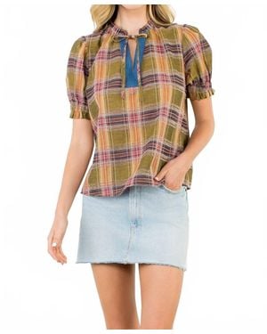 Thml Cinda Plaid Top - Blue