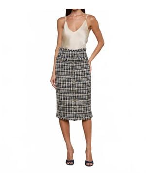L'Agence Tai Midi Skirt - Gray