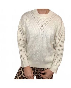Michelle Mae Jasmine Open Knit Sweater - Natural
