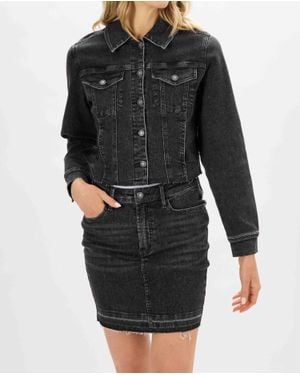 Judy Blue Denim Cropped Jacket - Black