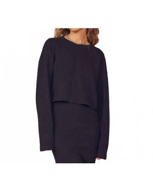 Cossac Basic Organic Cotton Crop Wide Top - Blue