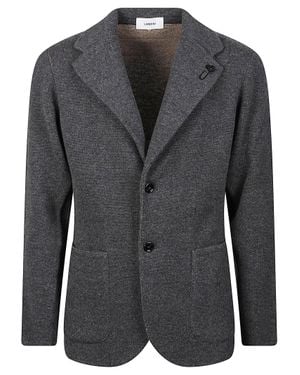 Lardini Virgin Wool-Blend Tailored Knit Blazer - Black