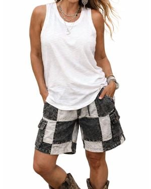 SHANNALEE Cotton Slub Muscle Tank - White