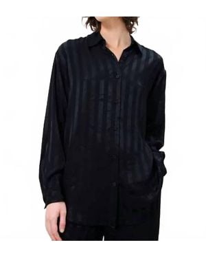 FRNCH Carla Ribbed Blouse - Blue