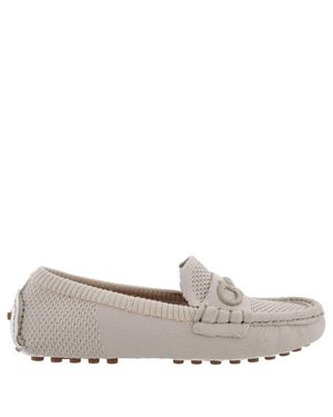 Ferragamo Dione Mesh Driver Loafers - Gray
