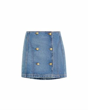 Ulla Johnson Clara Denim Mini Skirt - Blue