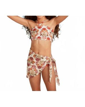 Seafolly Girl's Papillon 3 Piece Swimsuit Set - Red