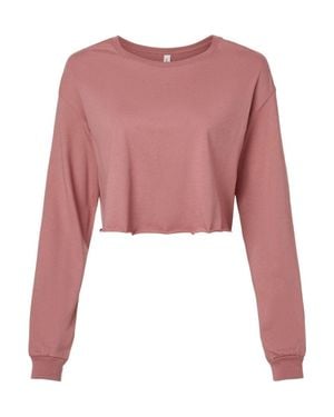 Bella Canvas Fwd Fashion Crop Long Sleeve Tee - Pink