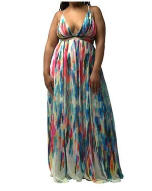 Luxxel Sleeveless Maxi Dress - Blue